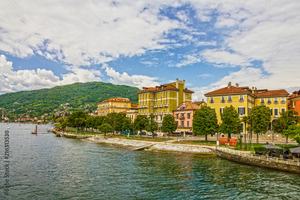 Maggiore lake town view, Italy, Lombardy