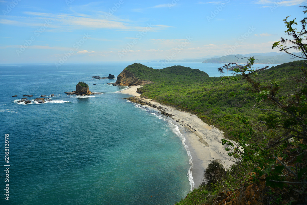 Machalilla National Park on the pacific coast, ecuador