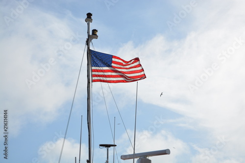 Flag on a ship