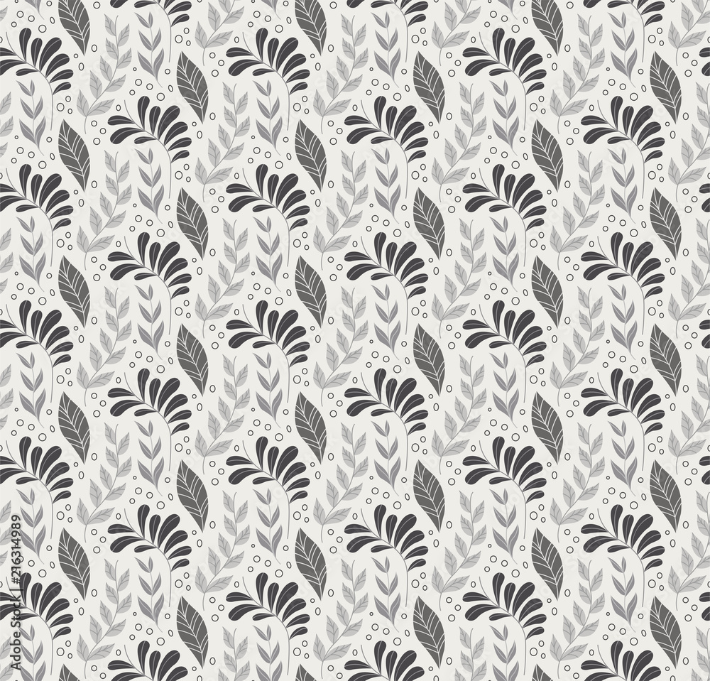 Vector Floral Seamless Pattern. Decorative Plant Background. Cute Fabric Ornament texture with leaves and flowers. Vector Floral Seamless Pattern. Decorative Plant Background. Cute Fabric Ornament texture with leaves and flowers.