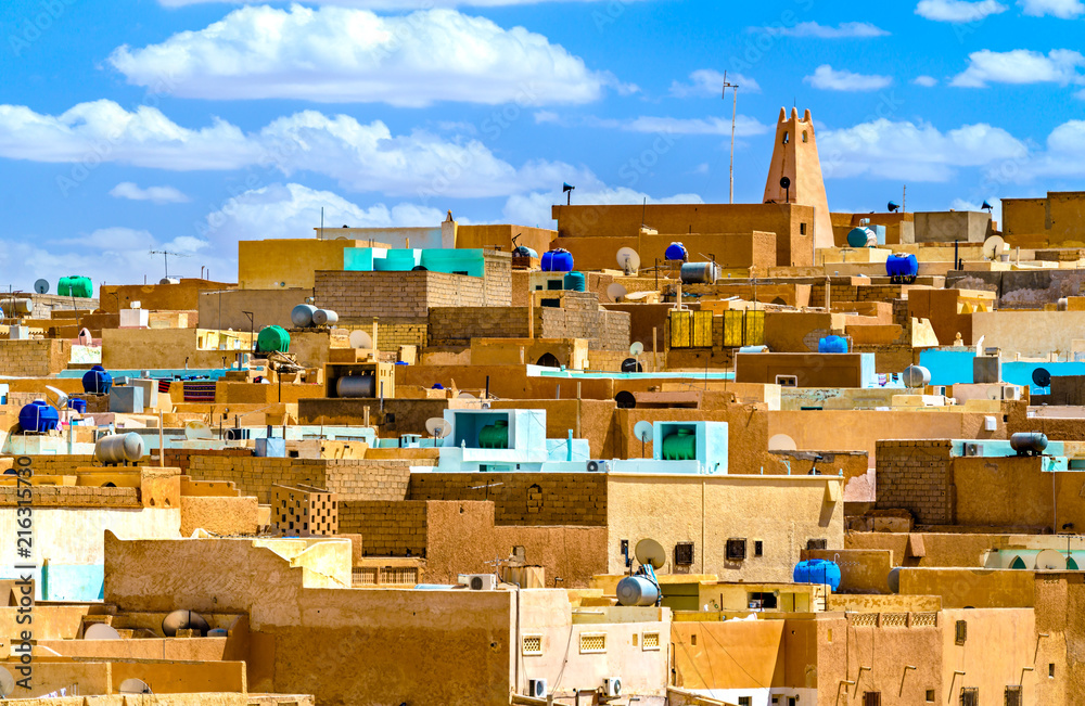 Fototapeta premium El Atteuf, an old town in the M'Zab Valley in Algeria