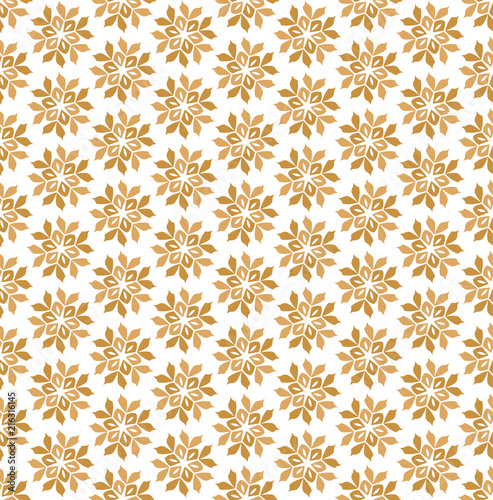 Vector Ornamental Seamless Pattern. Geometric Flower Stylish Texture. Abstract Retro Tile Texture.