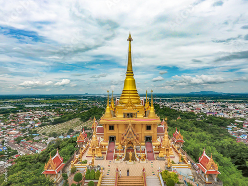 High angle photo Watkeereewong, Nakhon Sawan, Thailand. © Thotsaporn