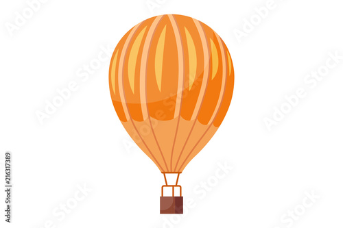 Hot air balloons vector illustration travel. Summer ballooning adventure cartoon.
