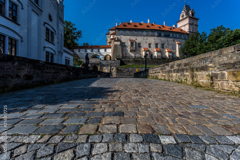 Renaissance Castle Brandys nad Labem with gorgeous sgraffiti