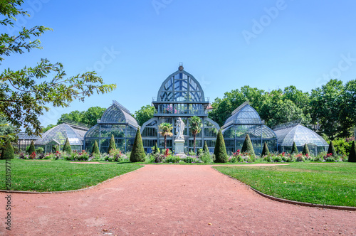 Jardin botanique et serres du parc de la Tête d'Or à Lyon