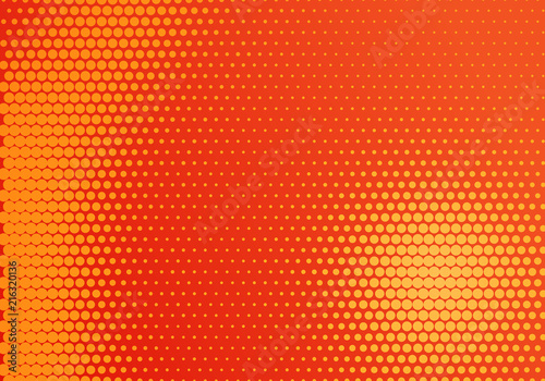 Red and Yellow Radial Halftone Dot Background