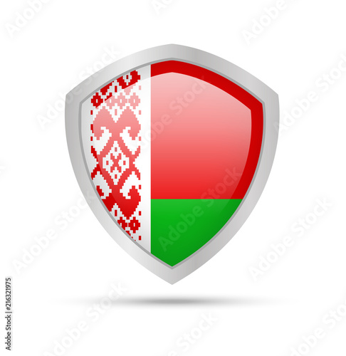 Free Download Shield with Belarus flag on white background. Vector illustration. - GFXLoad