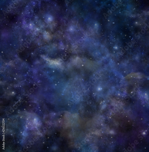 Fototapeta Naklejka Na Ścianę i Meble -  Taurus Formation Night Sky Deep Space background - Dark blue outer space with many different stars, planets and cloud formations
