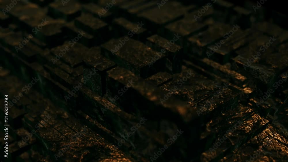 Pass the camera through the old and ancient surface. An excellent background introductory screensaver for thrillers, horror movies and your videos.