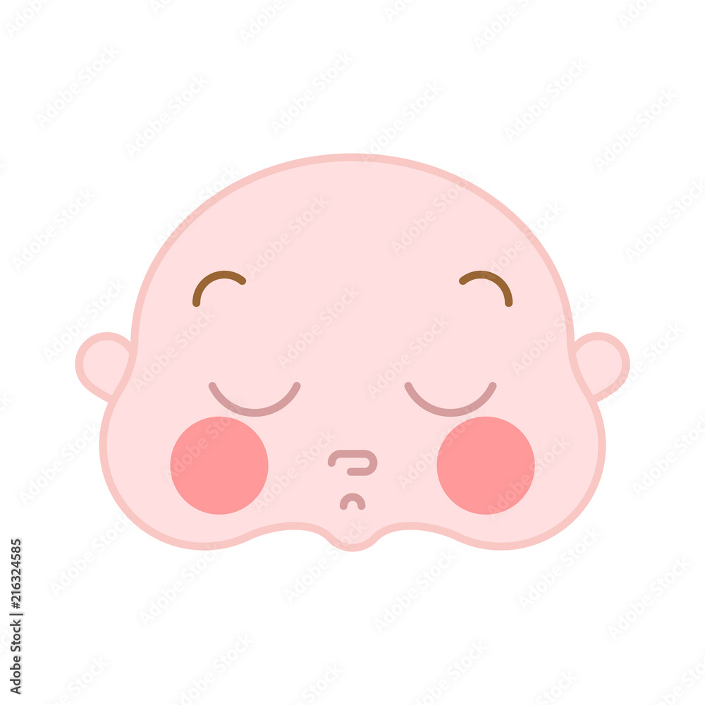 Child sleeps face isolated. Baby sleeping head. Vector illustration. Child sleeps face isolated. Baby sleeping head. Vector illustration.
