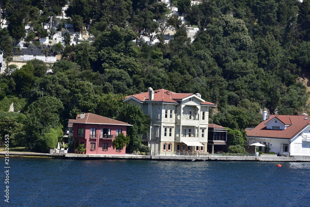 Naklejka premium Waterfront houses of Bosphorus