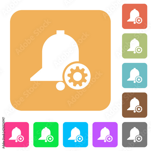 Reminder settings rounded square flat icons