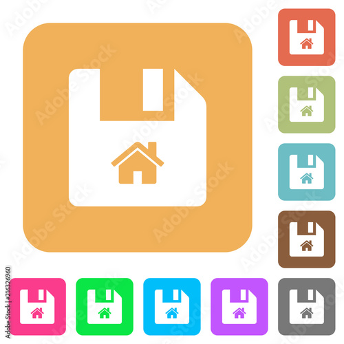 Start file rounded square flat icons
