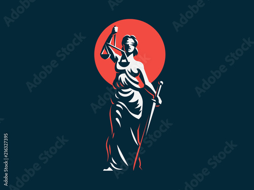 The goddess of justice Themis.