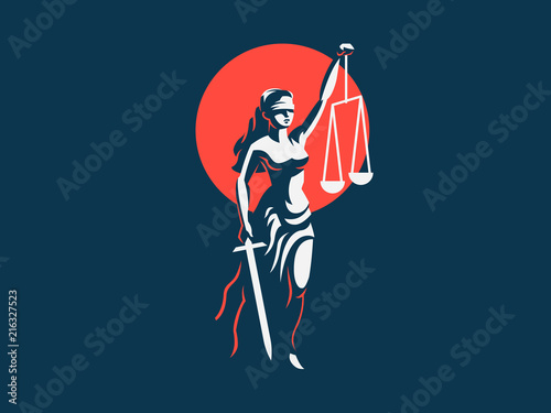 The goddess of justice Themis.