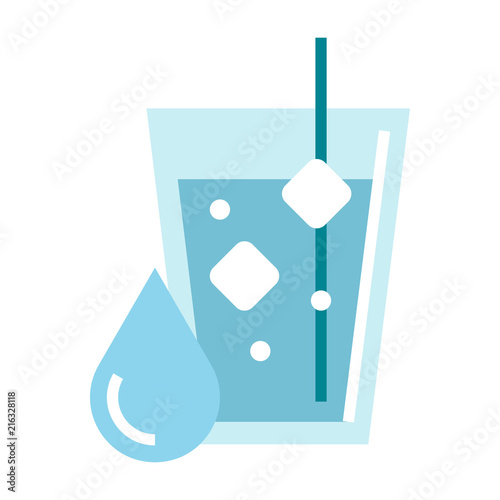 Drinking Water vector illustration