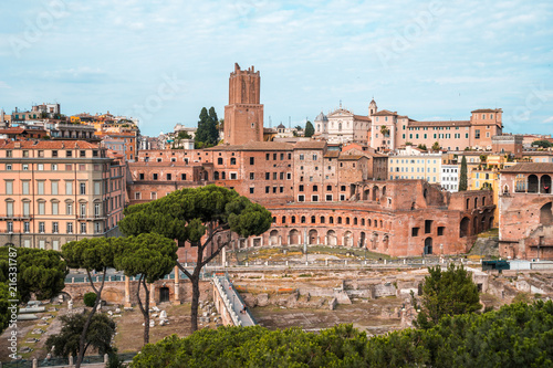 The Trajan s Forum  an ancient Roman market  housing the Imperial Forum Museum  Museo dei Fori Imperiali   Rome  Italy