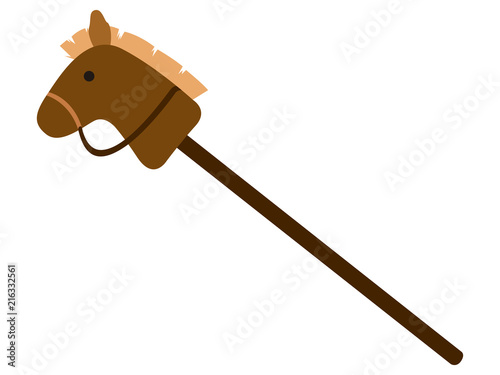 Isolated horse stick toy icon