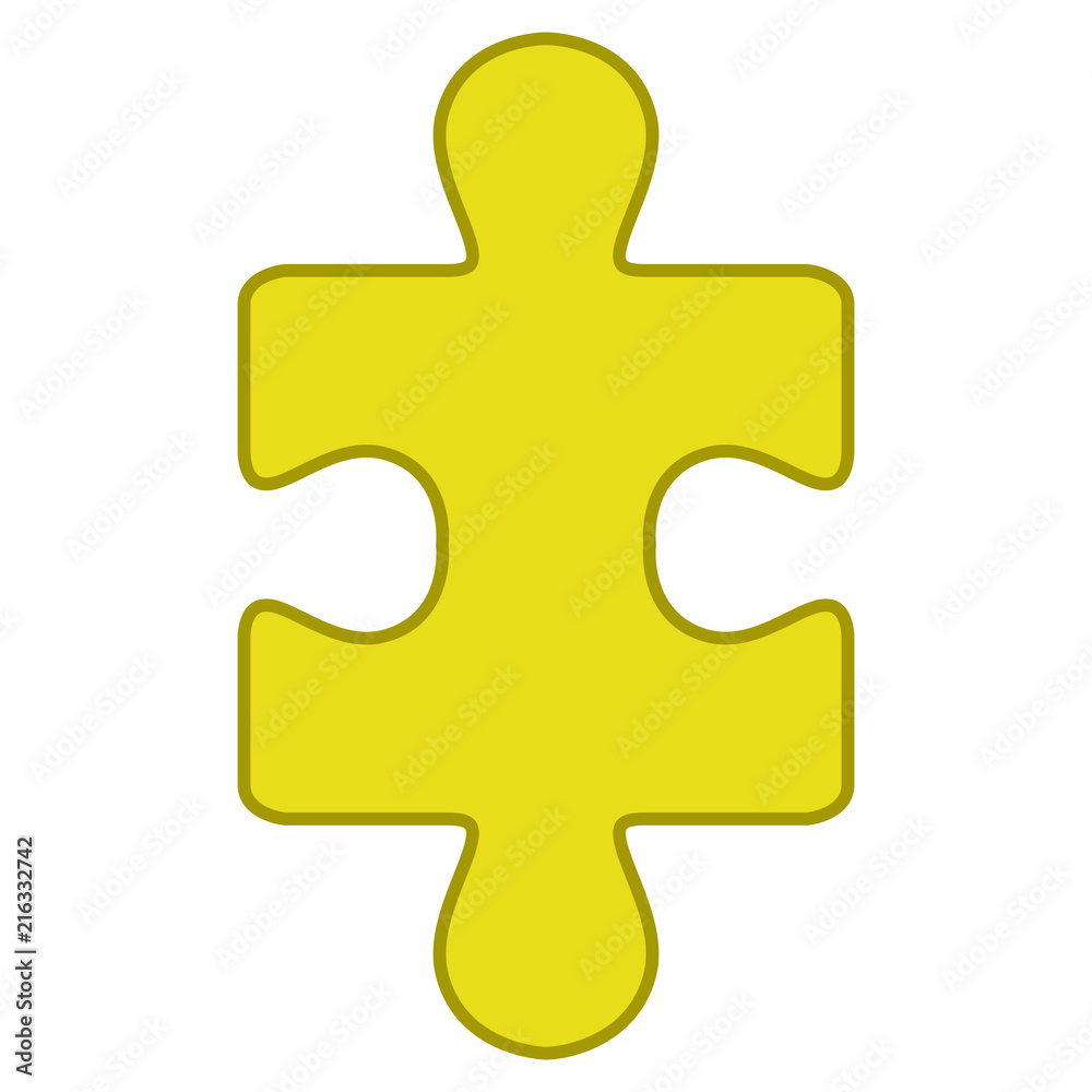 Isolated piece of puzzle toy icon