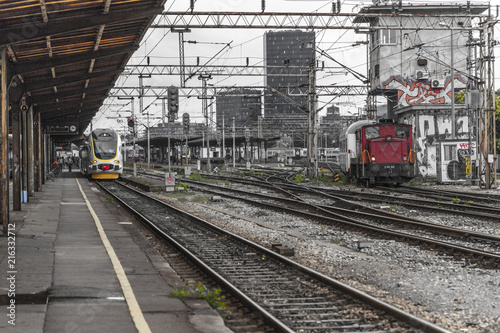 Railway station in Zagreb Croatia