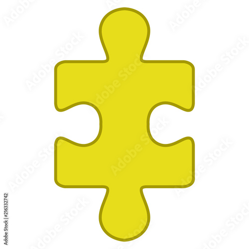 Isolated piece of puzzle toy icon