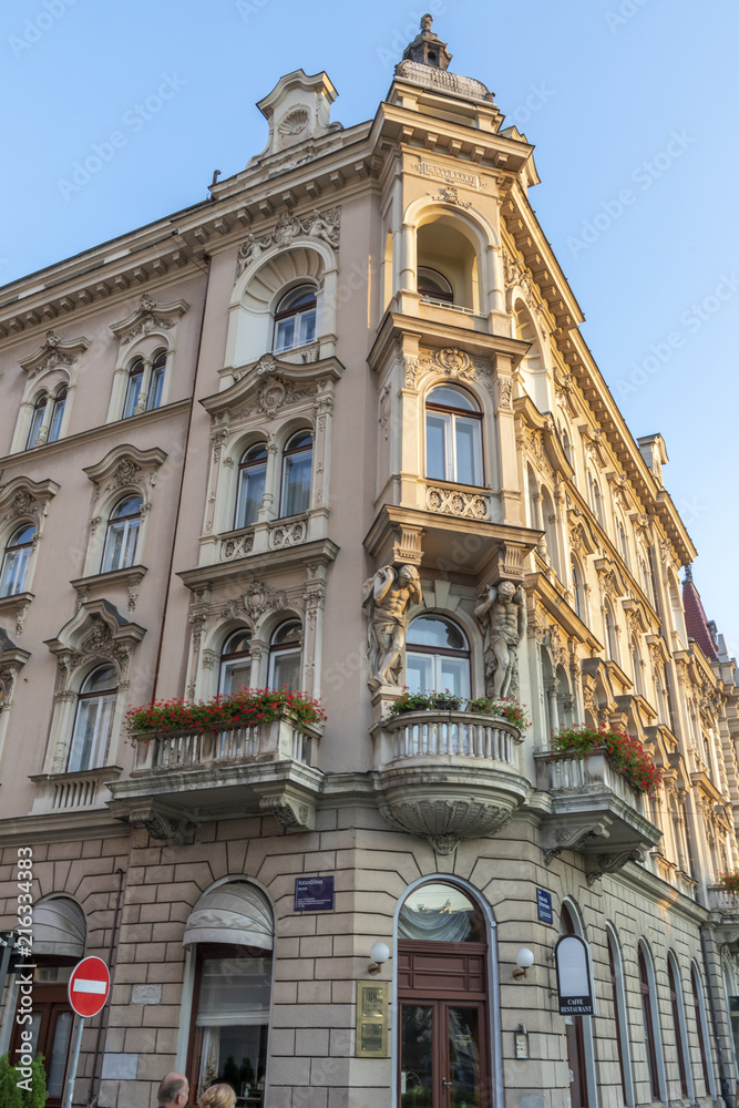 Building in Zagreb in Croatia