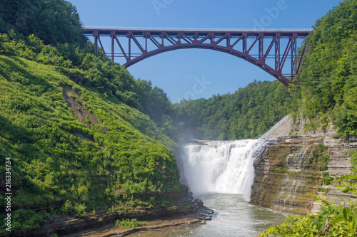 Waterfalls at Letchworth State Park in New York