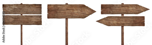 Canvastavla old weathered wood signs, arrows and signposts