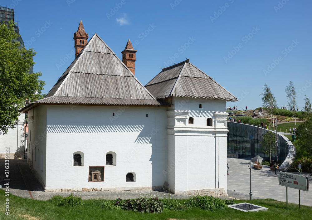 History museum of Old English court in Zaryadye Park in Moscow