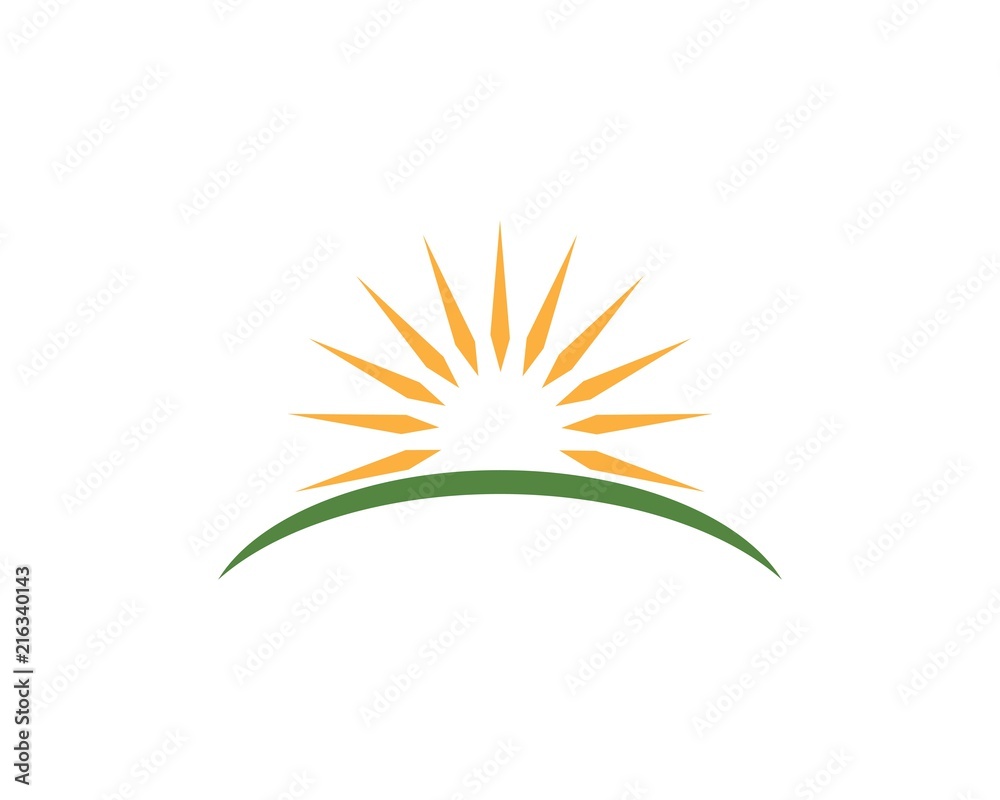 Fototapeta premium sun ilustration logo vector