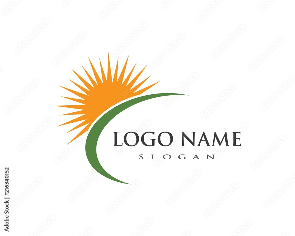 sun ilustration logo vector