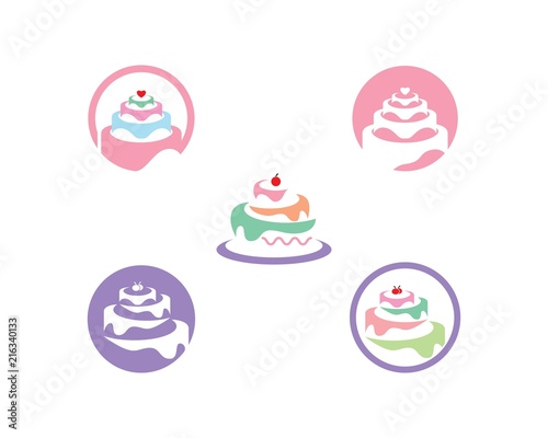 Cake logo vector