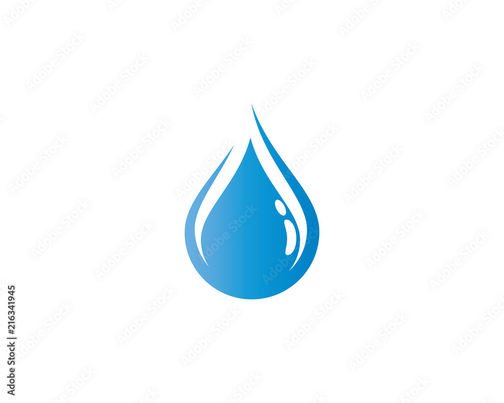 Water drop symbol illustration - obrazy, fototapety, plakaty 