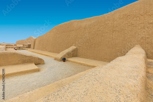 outer walls ceremonial site Chan Chan Peru