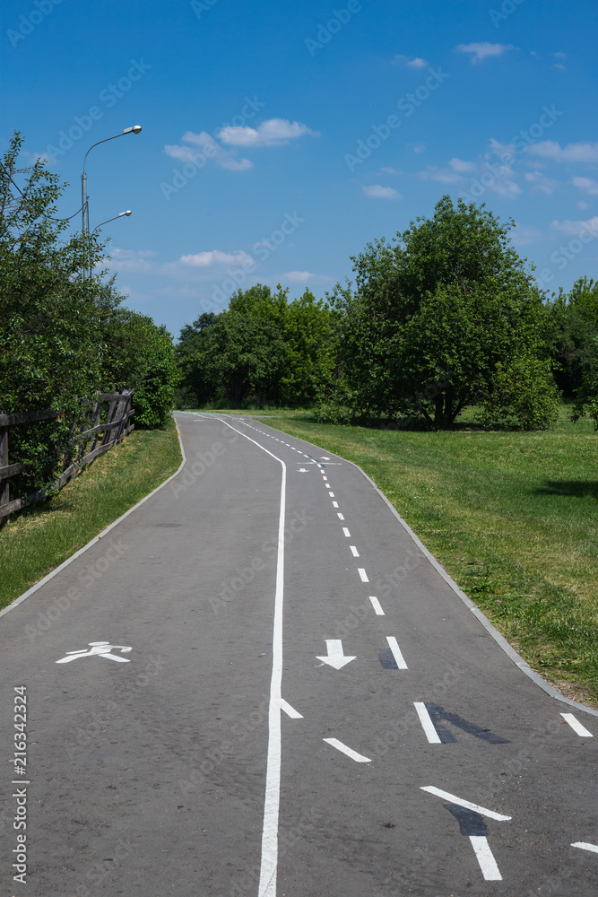 Bicycle road in the park