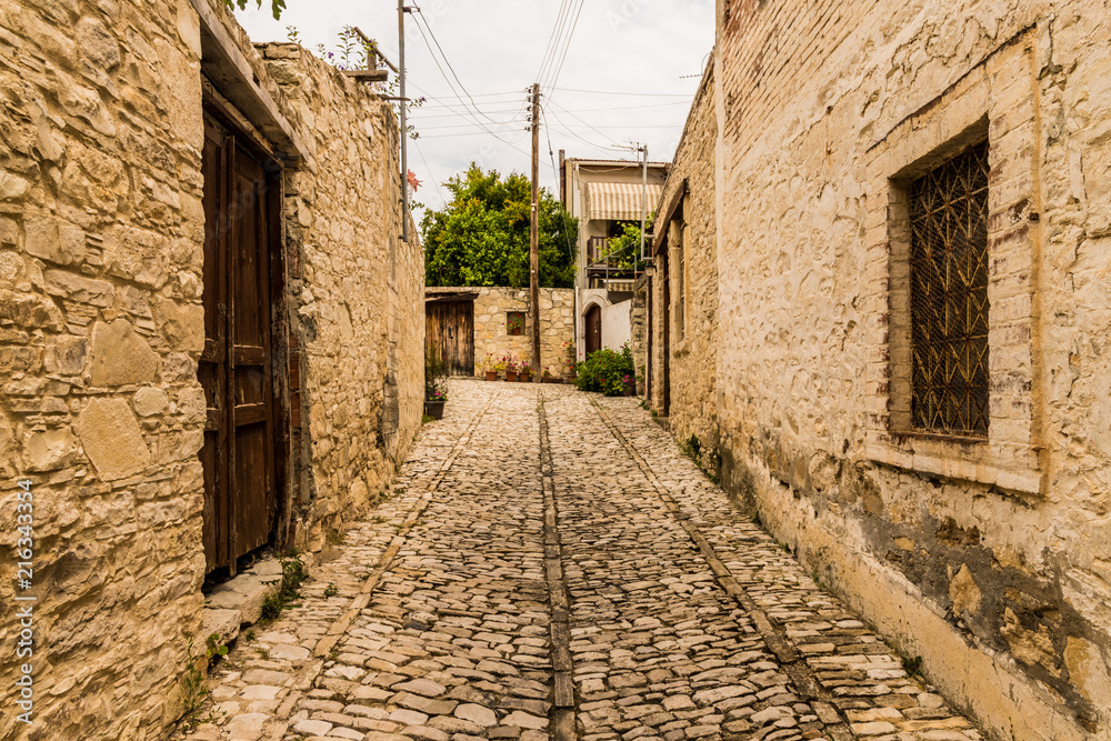 A view in the traditional village of Lania in cyprus.