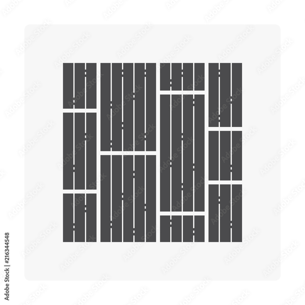 Random wood floor pattern and texture vector icon in top view. That for paving, laying and construction wood floor or finishing material to decoration both interior and exterior of home or building. Random wood floor pattern and texture vector icon in top view. That for paving, laying and construction wood floor or finishing material to decoration both interior and exterior of home or building.