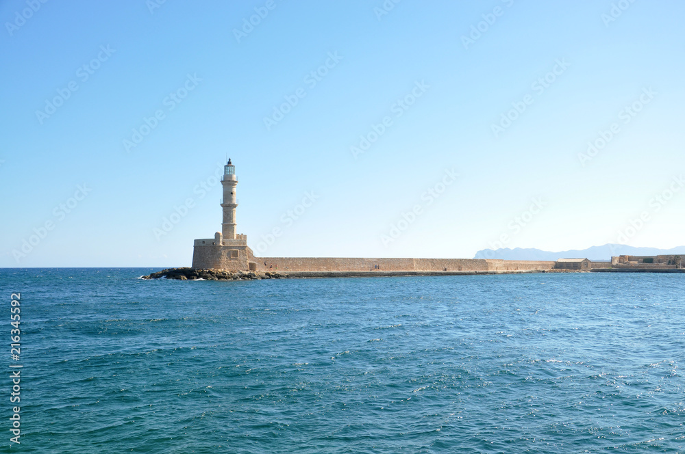 Crete harbour lighthouse 