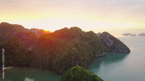 Aerial view at Ha Long Bay photo