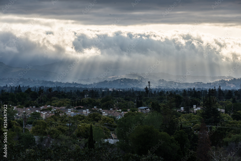  Sunset through the clouds over San Jose, CA 6