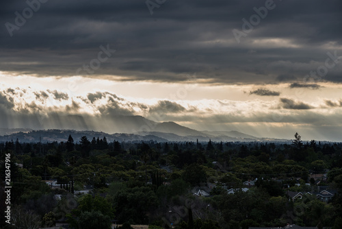  Sunset through the clouds over San Jose  CA 8