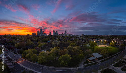 Photography Midtown Toronto Panorama during Sunset