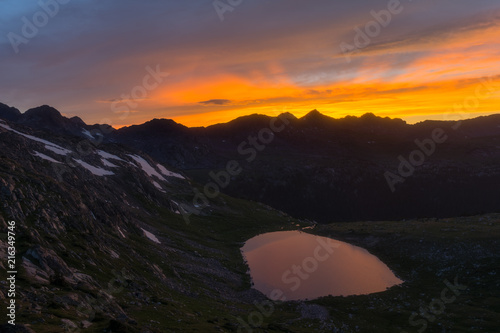 Sunset Over Treasure Vault Lake - Colorado