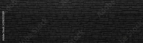 Panel kuchenny z motywem Panorama of Black stone wall background