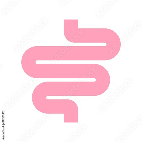 Small intestine, organ icon set