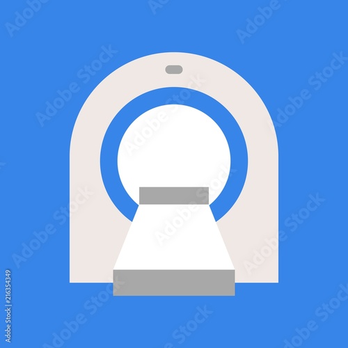 Ct scan, medical and hospital related flat design icon set