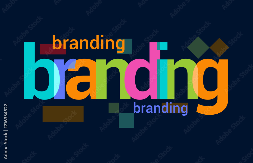 Branding Colorful Overlapping Vector Letter Design Dark Background