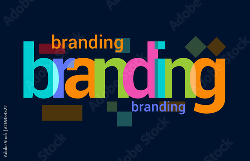Branding Colorful Overlapping Vector Letter Design Dark Background