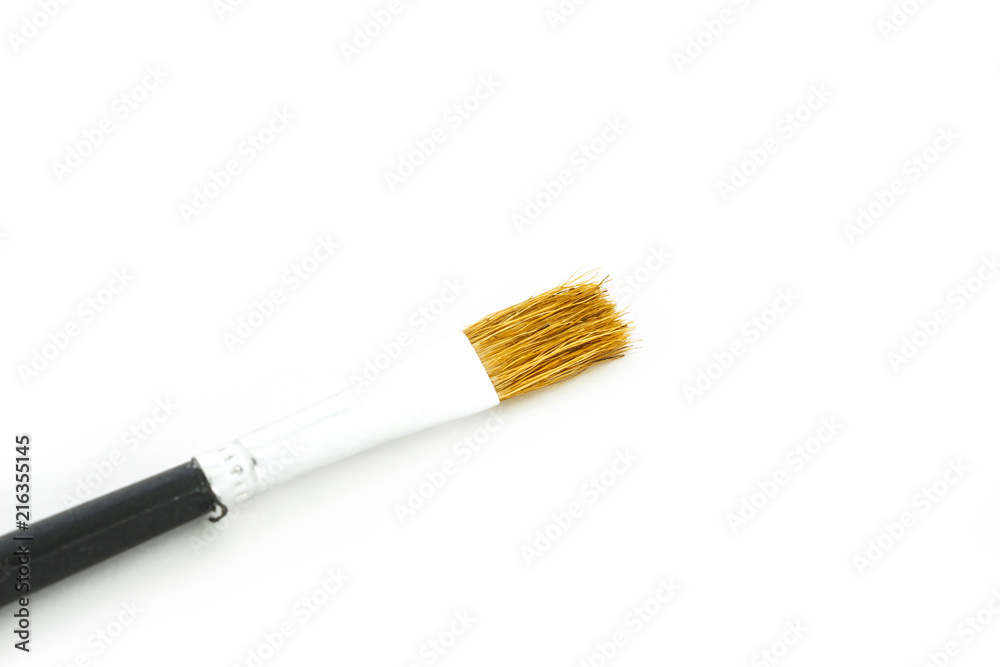 Fototapeta premium paint brush set tool art on white background